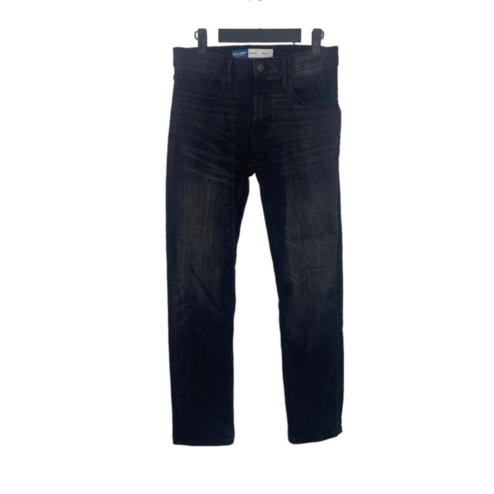 Old Navy Mens Jeans Size 29 Slim Stretch Black Denim Comfort Jeans 29x30